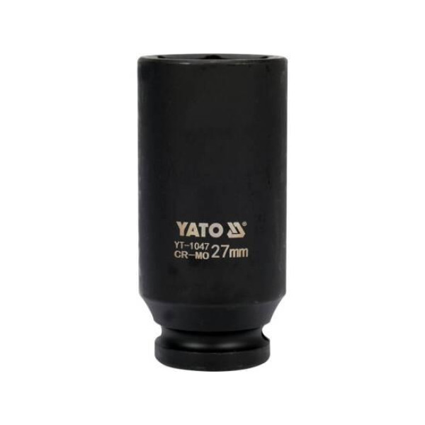 Головка торцевая ударная глубокая 6-гранная 1/2" 27х78мм YATO YT-1047