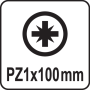 Викрутка хрестова "Pozidriv" PZ1 х 100 мм YATO YT-25941