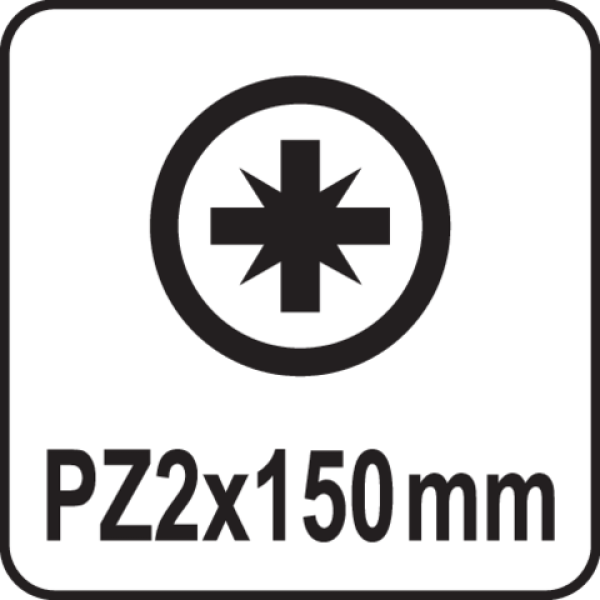 Викрутка хрестова "Pozidriv" PZ2 х 150 мм YATO YT-25943
