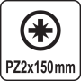 Викрутка хрестова "Pozidriv" PZ2 х 150 мм YATO YT-25943