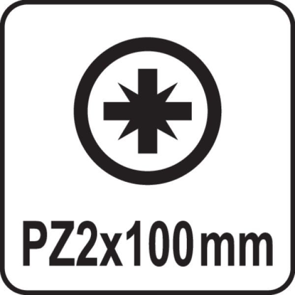 Викрутка хрестова "Pozidriv" PZ2 х 100/150 мм YATO YT-25942