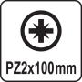 Викрутка хрестова "Pozidriv" PZ2 х 100/150 мм YATO YT-25942