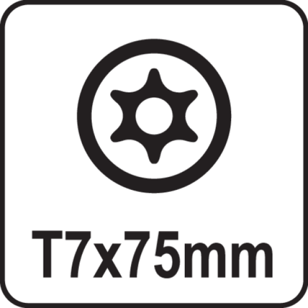 Викрутка прецизійна TORX SECURITI Т7 х 75 мм YATO YT-25952