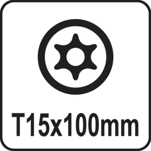 Відвертка TORX SECURITY Т15 х 100 мм YATO YT-25956