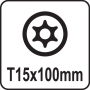 Відвертка TORX SECURITY Т15 х 100 мм YATO YT-25956