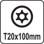 Відвертка TORX SECURITY Т20 х 100 мм YATO YT-25957