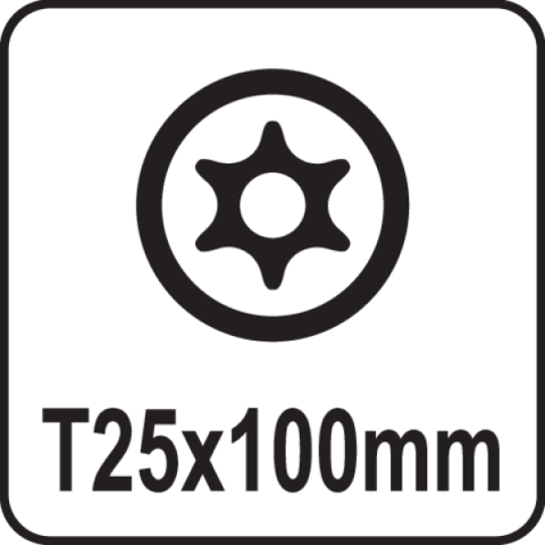 Відвертка TORX SECURITY Т25 х 100 мм YATO YT-25958