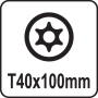 Відвертка TORX SECURITY Т40 х 100 мм YATO YT-25961