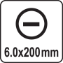 Відверта шліцьова ударна SL6х200мм YATO YT-25987