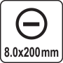 Відверта шліцьова ударна SL8х200мм YATO YT-25990