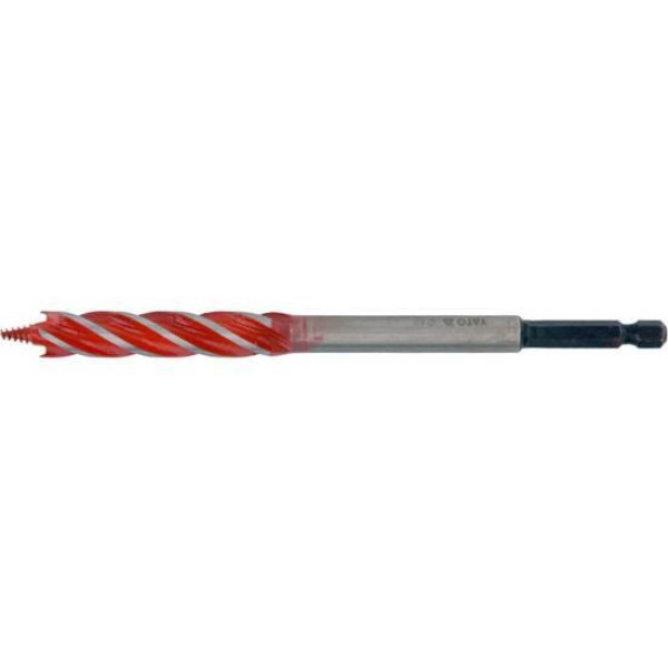 Свердло для дерева з 4 різальними крайками YATO HEX 1/4" 12х165мм YT-44681