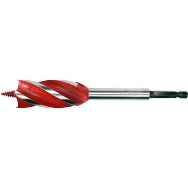 Свердло для дерева з 4 різальними крайками YATO HEX 1/4" 25х165мм YT-44687