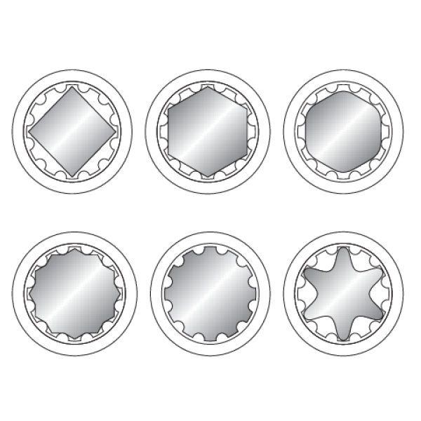 Головка торцевая "Spline" 1/2" короткая YATO 17мм YT-14829