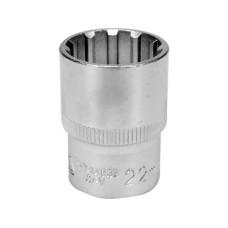 Головка торцевая "Spline" 1/2" короткая YATO 22мм YT-14834