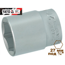 Головка торцевая  6-гранная 3/4" короткая YATO 27х50мм YT-1308