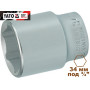 Головка торцевая  6-гранная 3/4" короткая YATO 34х55мм YT-1314