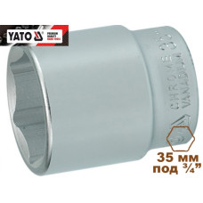 Головка торцевая  6-гранная 3/4" короткая YATO 35х60мм YT-1315