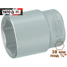 Головка торцевая  6-гранная 3/4" короткая YATO 38х60мм YT-1317