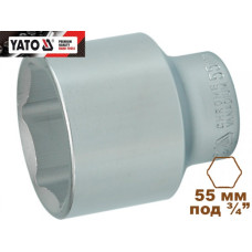 Головка торцевая  6-гранная 3/4" короткая YATO 55х75мм YT-1328