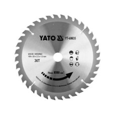Диск пильный по дереву победитовый YATO 190х20x2.2x1.5мм 36Т YT-60635