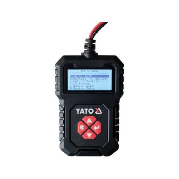 Тестер електронний для акумуляторів 12 В YATO з LED цифровим дисплею YT-83114