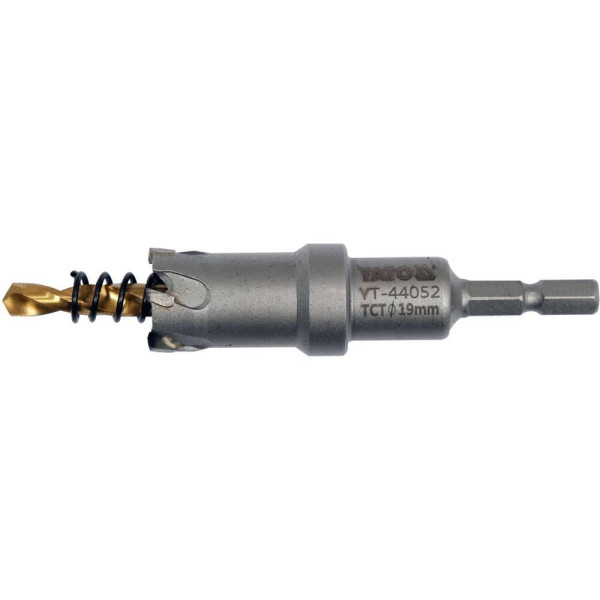 Свердло-коронка для металу до 25 мм TCT YATO 1/4" 19x103мм YT-44052