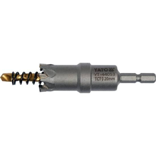 Свердло-коронка для металу до 25 мм TCT YATO 1/4" 20x103мм YT-44053