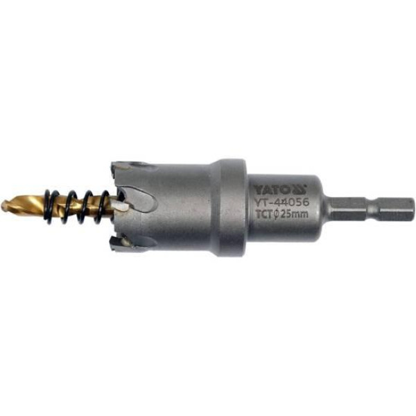 Свердло-коронка для металу до 25 мм TCT YATO 1/4" 25x103мм YT-44056