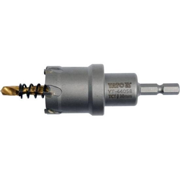 Свердло-коронка для металу до 25 мм TCT YATO 1/4" 30x103мм YT-44058