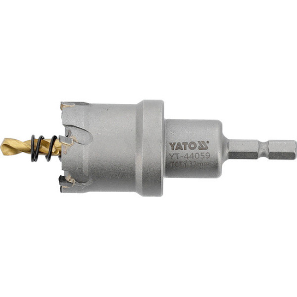 Свердло-коронка для металу до 25 мм TCT YATO 1/4" 32x103мм YT-44059