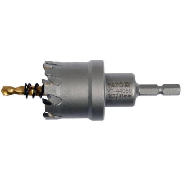 Свердло-коронка для металу до 25 мм TCT YATO 1/4" 35x103мм YT-44060