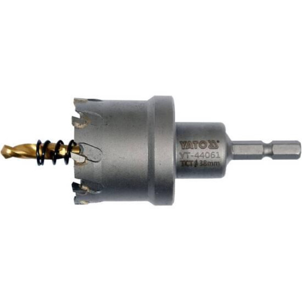 Свердло-коронка для металу до 25 мм TCT YATO 1/4" 38x103мм YT-44061