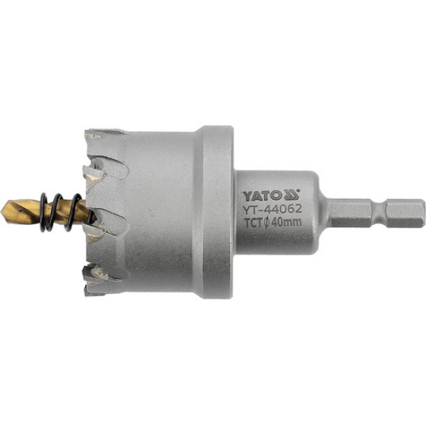 Свердло-коронка для металу до 25 мм TCT YATO 1/4" 40x103мм YT-44062