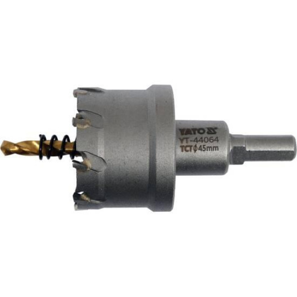 Свердло-коронка для металу до 25 мм TCT YATO 3/8" 45x103мм YT-44064