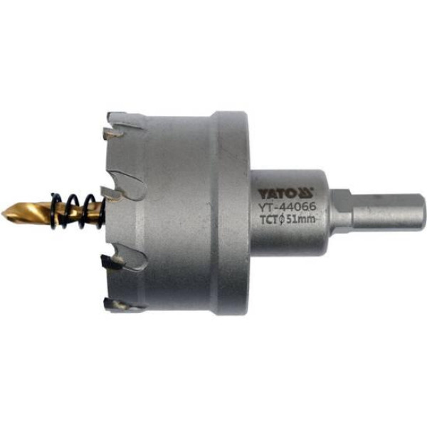 Свердло-коронка для металу до 25 мм TCT YATO 3/8" 51x103мм YT-44066