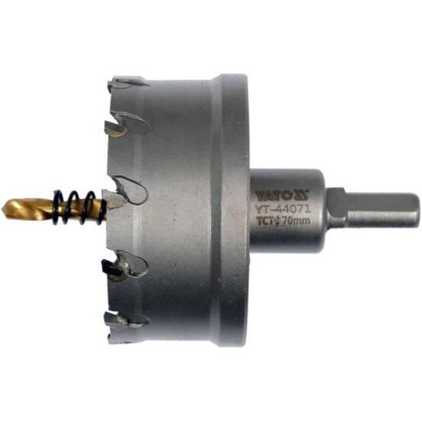 Свердло-коронка для металу до 25 мм TCT YATO 3/8" 70x103мм YT-44071