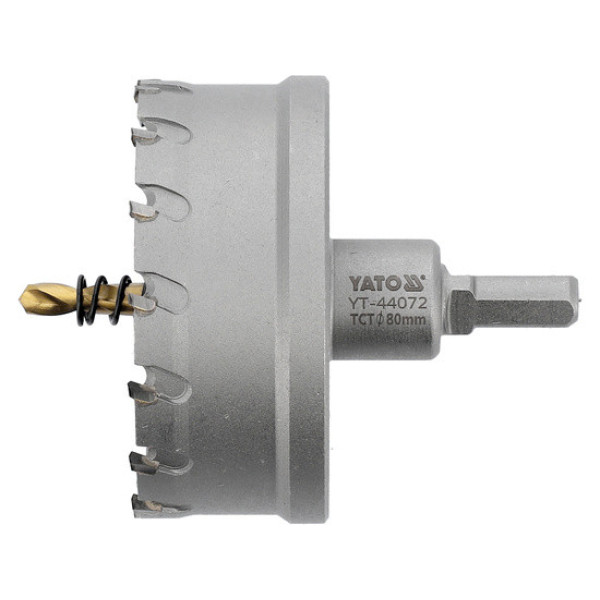 Свердло-коронка для металу до 25 мм TCT YATO YT-44072 3/8" 80x103мм YT-44072