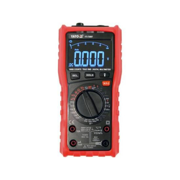Мультиметр TRUE RMS Z електричних параметрів YATO YT-73097 з LCD-цифровим діапазоном 9999 YT-73097
