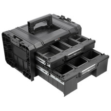 Ящик модульный Т2 системы S12 пластиковый с 2 выдвижными ящиками YATO 450x313x245мм YT-08973