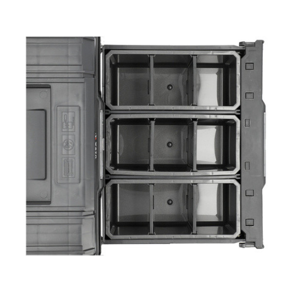 Ящик модульный Т2 системы S12 пластиковый с 2 выдвижными ящиками YATO 450x313x245мм YT-08973