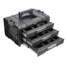 Ящик модульный Т3 системы S12 пластиковый с 3 выдвижными ящиками YATO 450x320x240мм YT-08974