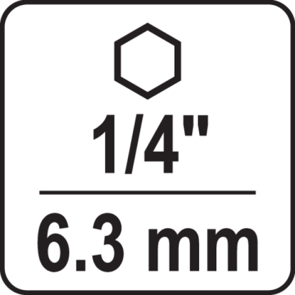 Фреза конусна по металу YATO HEX 1/4" Ø15х65мм YT-61750