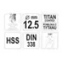Сверло по металлу с титановым покрытием YATO 12.5х151/101мм YT-44667