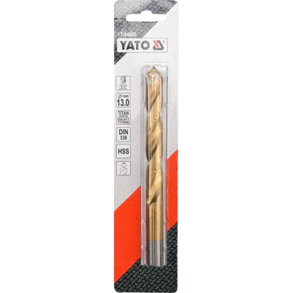 Свердло для металу з титановим покриттям YATO 13х151/101мм YT-44668