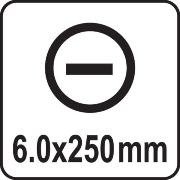 Викрутка з плоским шліцом Slotted YATO SL6х250мм YT-25661