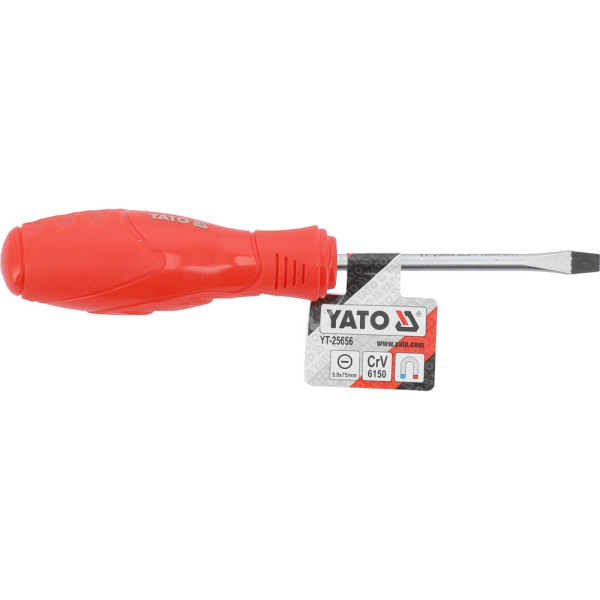 Викрутка з плоским шліцом Slotted YATO SL5х75мм YT-25656