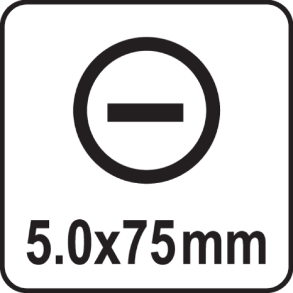 Викрутка з плоским шліцом Slotted YATO SL5х75мм YT-25656