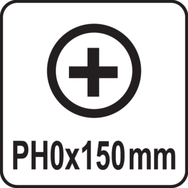 Викрутка з хрещатим шліцом Philips YATO PH0х150мм YT-25671