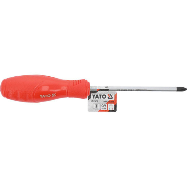 Викрутка з хрещатим шліцом Philips YATO PH2х125мм YT-25678