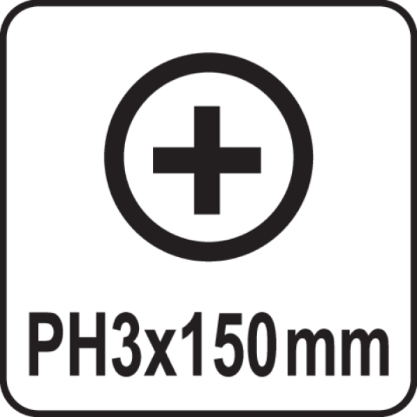 Викрутка з хрещатим шліцом Philips YATO PH3х150 мм YT-25683